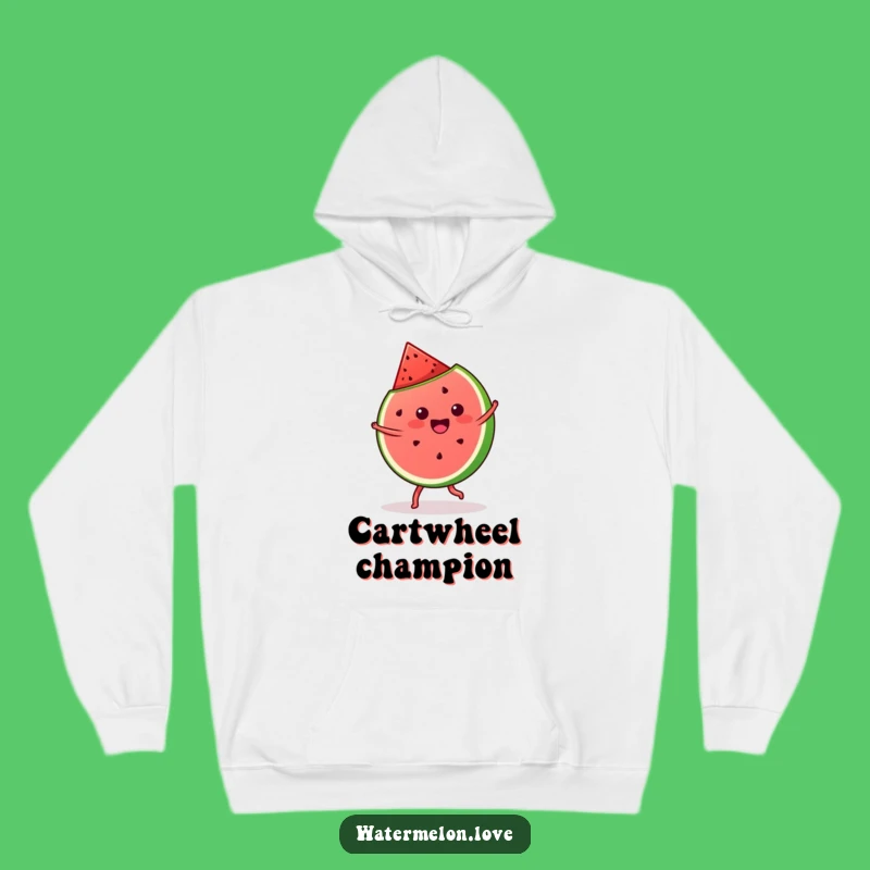Funny Kawaii Watermelon Cartwheel Hoodie: Cozy Slice, Great Humorous Gift