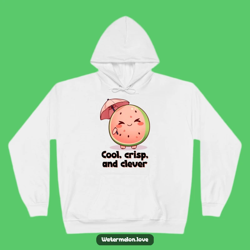 Cozy Funny Mischievous Watermelon Hoodie: Wink and Chill, Perfect Funny Gift