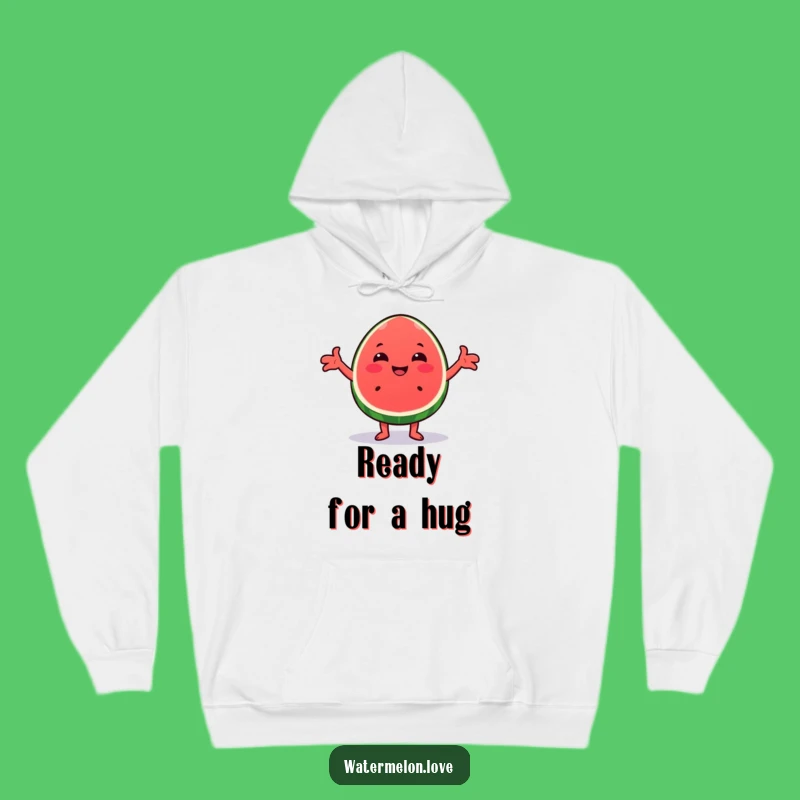 Cozy Funny Kawaii Watermelon Hug Hoodie - Warm Wedge Comfort Gift