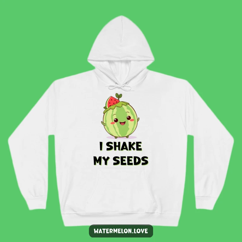 Cozy Funny Kawaii Watermelon Shimmy Hoodie - Grinning Crowned Comfort Gift