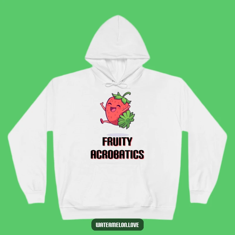Funny Strawberry Cartwheel Giggling Hoodie: Cozy Comfort for Playful Vibes
