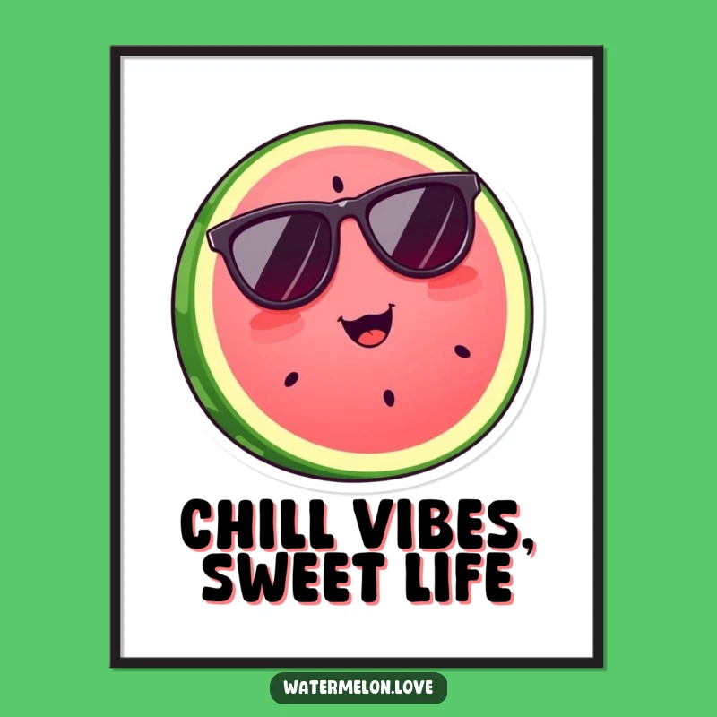 Free Printable Wall Art: Cool Watermelon Shades, Downloadable Cool Art