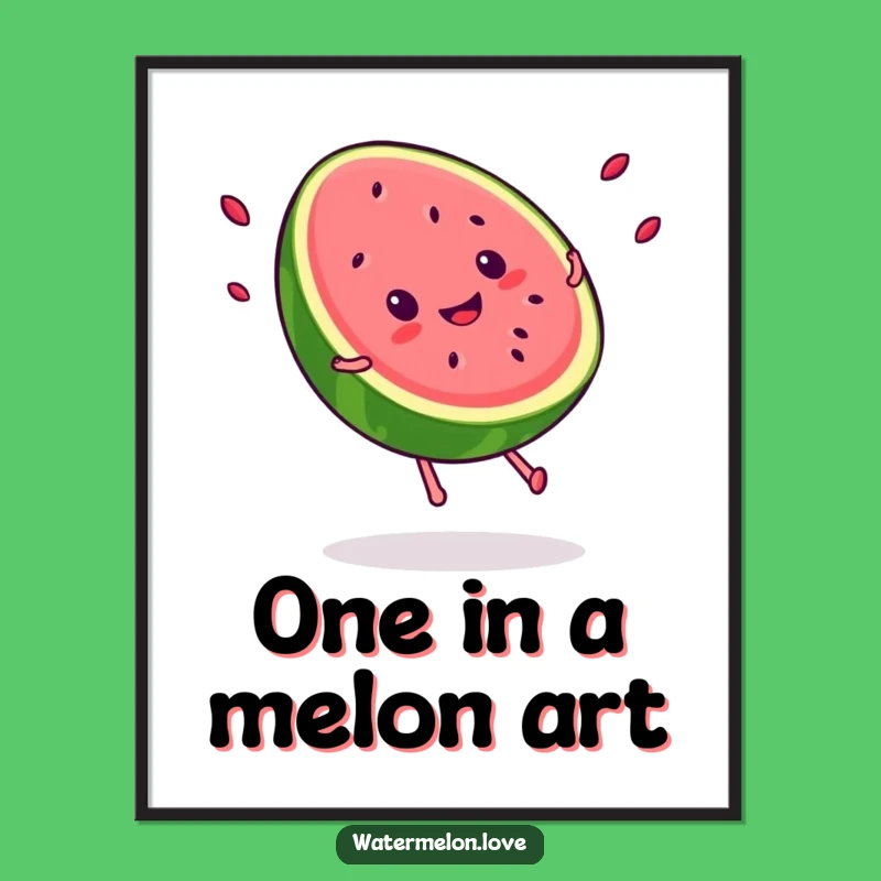 Free Printable Wall Art: Watermelon Cartwheel Fun Fruit Decor