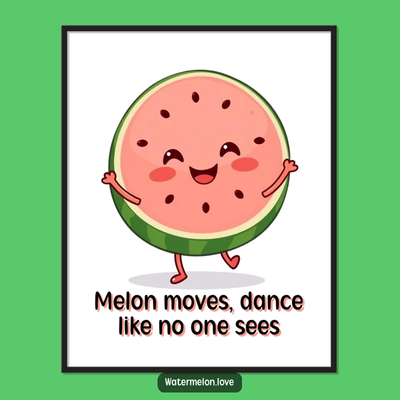 Free Printable Dancing Watermelon Wall Art: Hilarious Fruit Decor Downloadable Gift