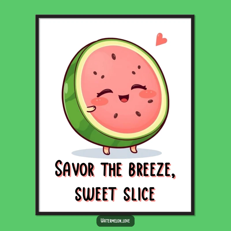 Free Printable Wall Art: Funny Relaxing Watermelon Downloadable Art for Calm Vibes!