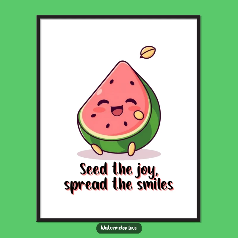 Free Printable Watermelon Seed Toss Wall Art: Hilarious Fruit Decor Downloadable Gift