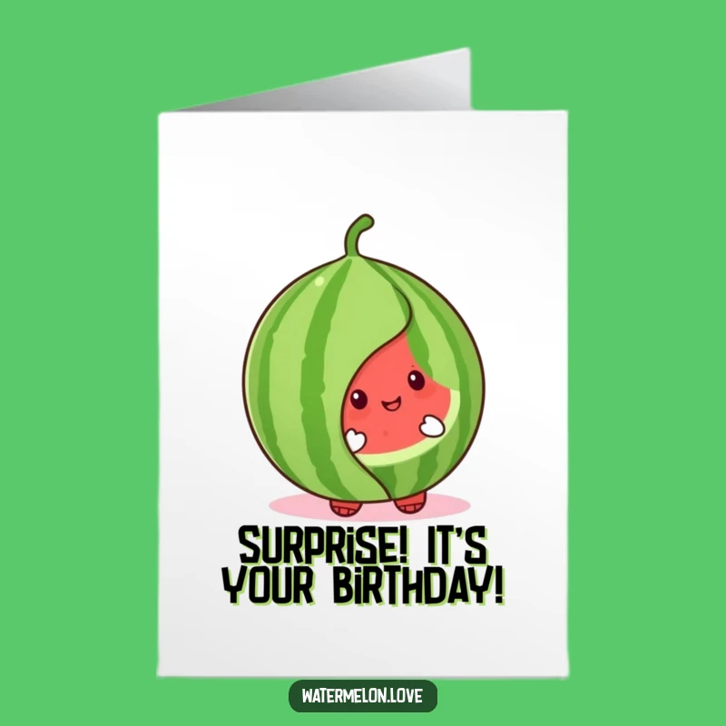 Free Printable Birthday Card: Peek-a-Boo Watermelon for a Sweet, Downloadable Surprise Gift
