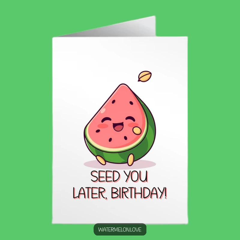 Free Printable Watermelon Seed Toss Birthday Card: Funny Downloadable Gift for a Joyful Celebration
