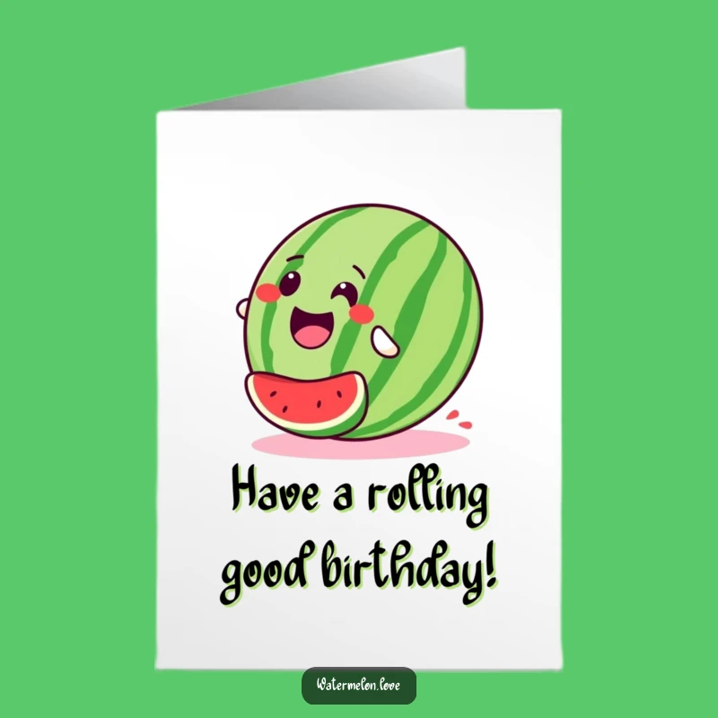 Free Printable Birthday Card: Glee-ful Watermelon Roll for a Fun, Downloadable Gift