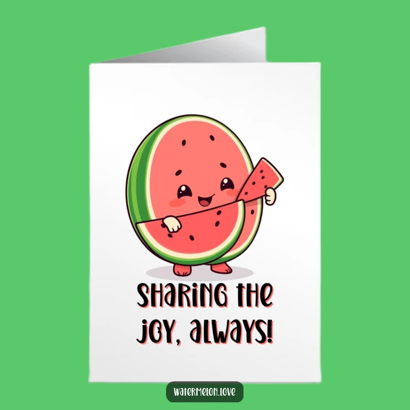 Free Printable Birthday Card: Watermelon Sharing - Generous Downloadable Gift!
