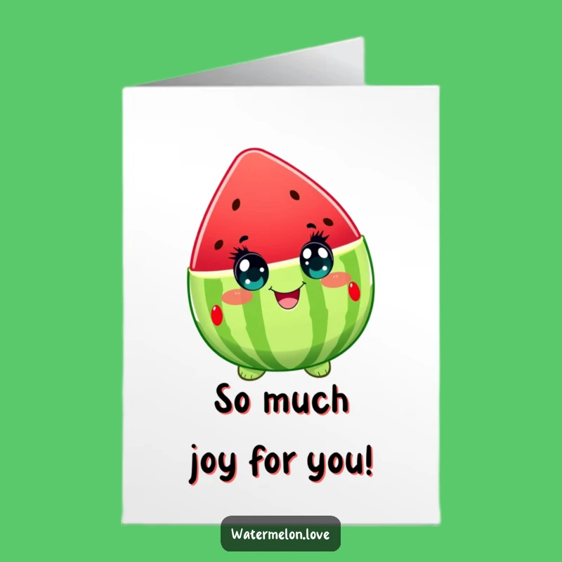 Free Printable Birthday Card: Delighted Watermelon - Joyful Downloadable Gift!