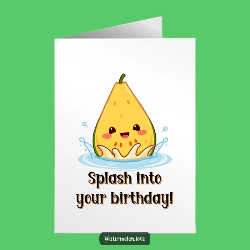 Free Printable Birthday Card: Watermelon Splash Greeting, Refreshing Downloadable Gift!