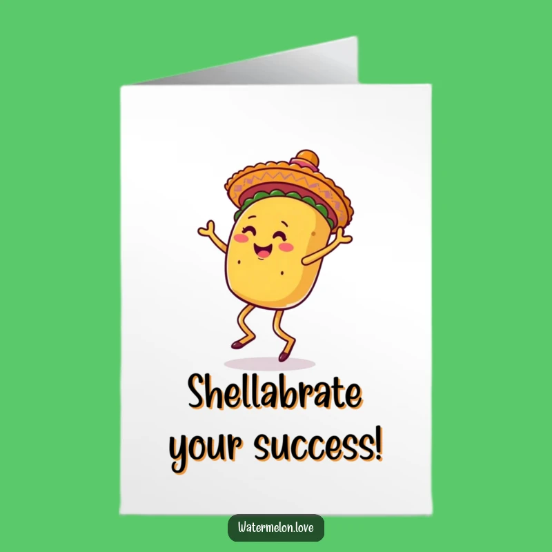 Free Printable Congrats Card: Dancing Taco Celebration - Funny Downloadable Gift