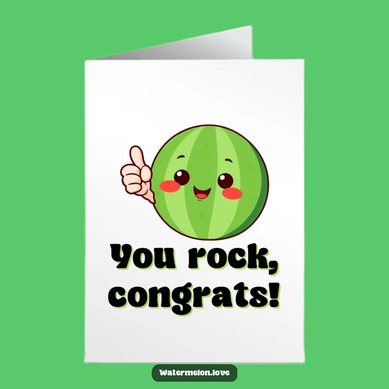 Free Printable Congrats Card: Thumbs-Up Watermelon, a Stellar Gift