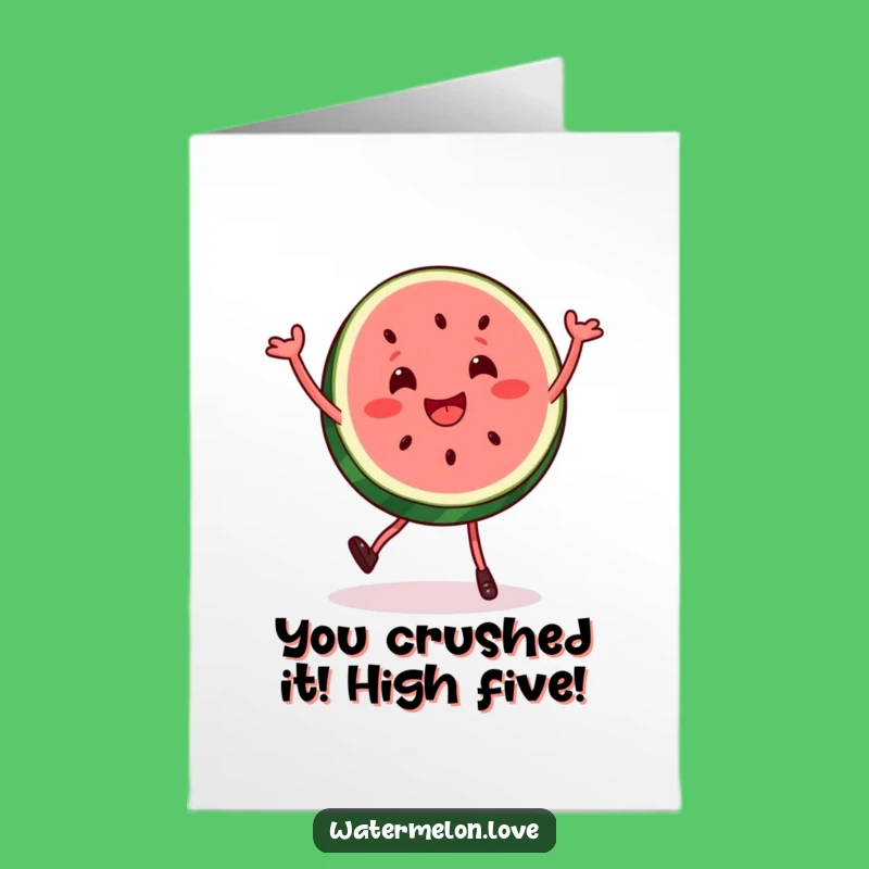 Free Printable Congrats Card: Watermelon Dancer for a Joyful, Downloadable Celebration Gift