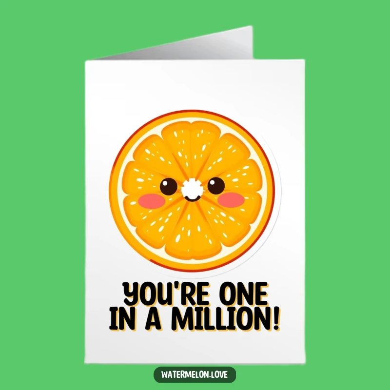 Free Printable Giggling Orange Card: Celebrate Success with a Zesty Downloadable Gift