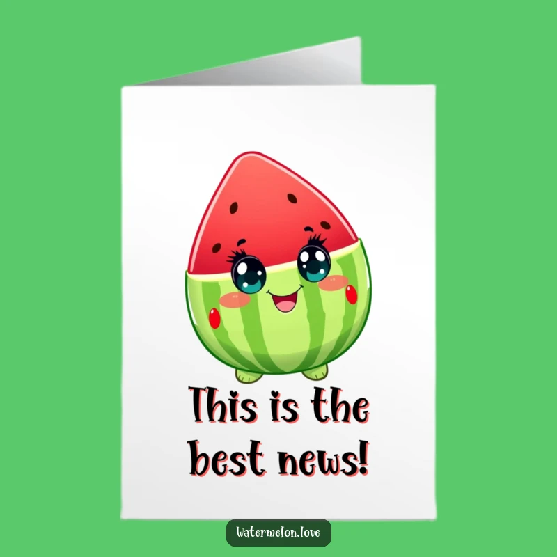 Free Printable Congrats Card: Delighted Watermelon - Exciting Downloadable Celebration!