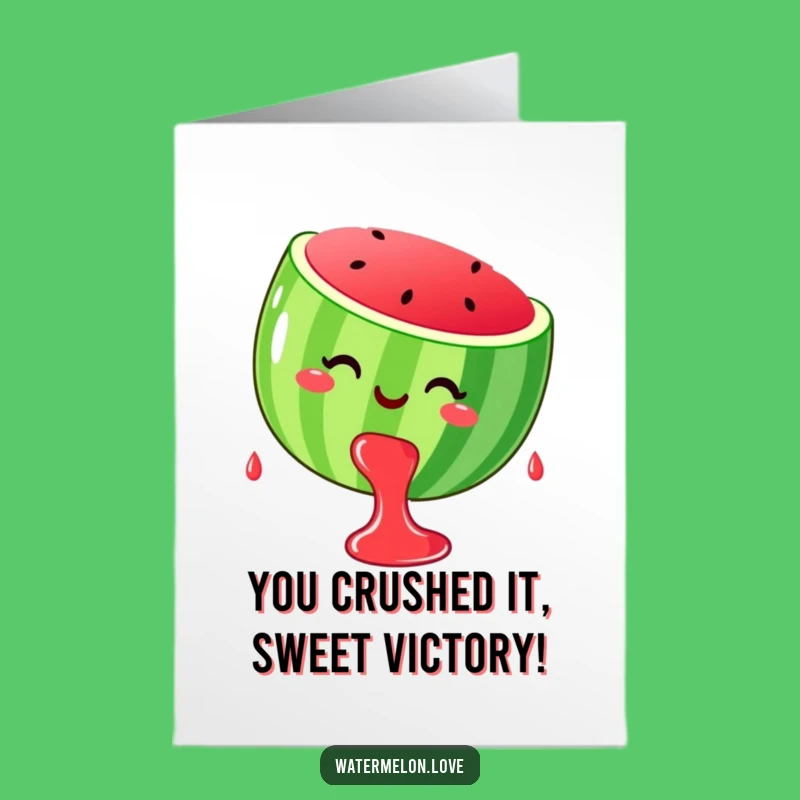 Free Printable Watermelon Congrats Card - Sweet Funny Downloadable Gift