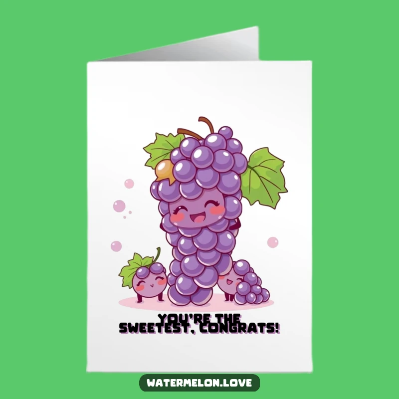 Free Printable Grape Bunch Congrats Card - Funny Hide & Seek Downloadable Gift!