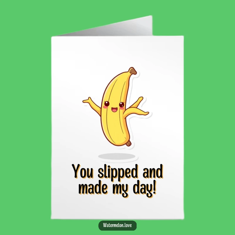 Free Printable Thank You Card: Dancing Banana Peel Thanks Funny Downloadable Gift