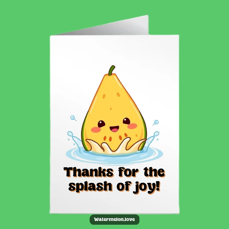 Free Printable Thank You Card: Watermelon Splash for a Refreshing Thanks!
