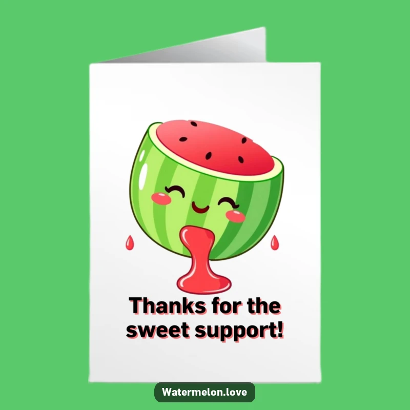 Free Printable Watermelon Thank You Card - Refreshing Funny Downloadable Gift