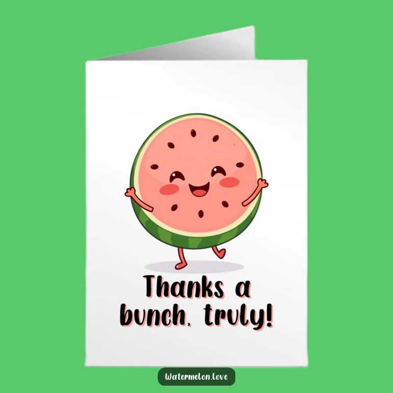 Free Printable Thank You Watermelon Card: Show Gratitude with a Dancing Downloadable Gift