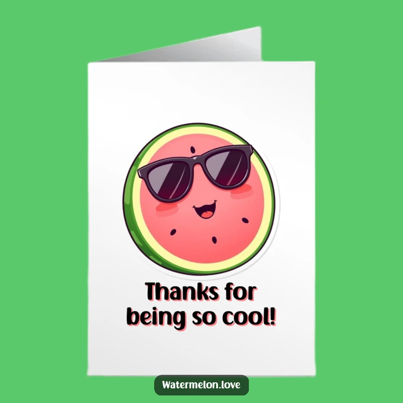 Free Printable Thank You Card: Cool Watermelon Shades, a Groovy Gift
