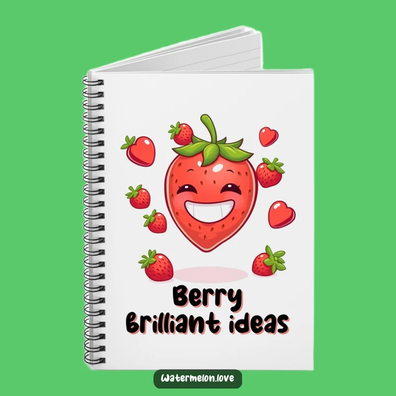 Funny Strawberry Juggling Berries Notebook: Jot Down Ideas with a Smile