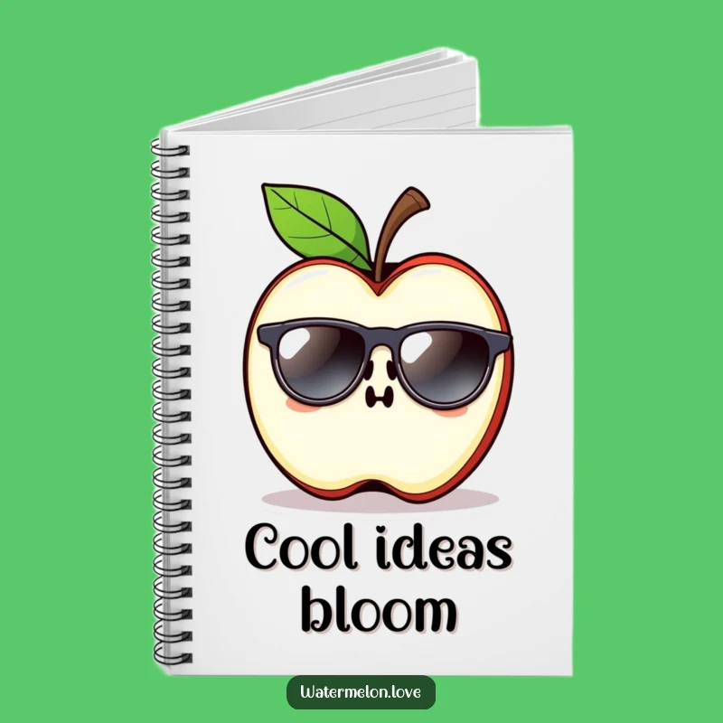 Funny Cool Apple Slice Notebook - Jot Down Chill Ideas!