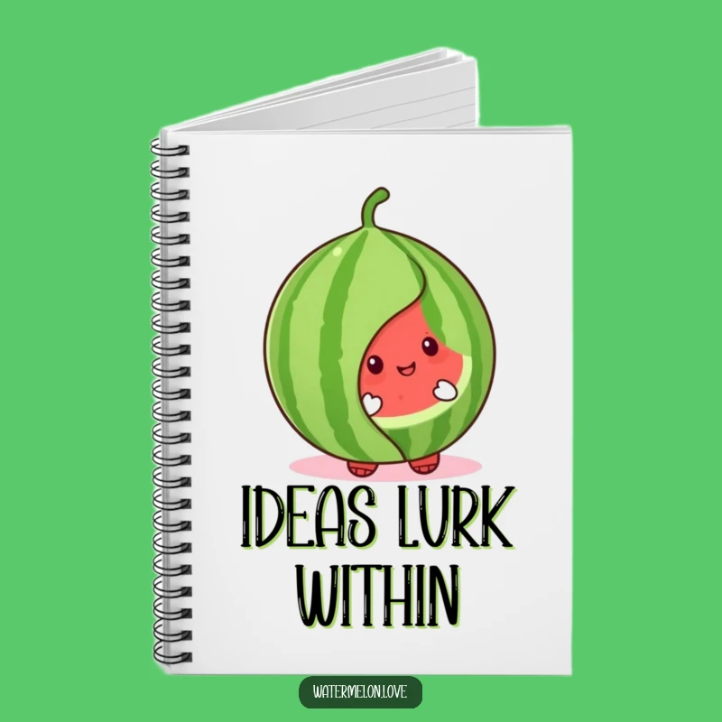 Cute Watermelon Peek-a-Boo Notebook - Journal Your Thoughts with This Charming Fruit