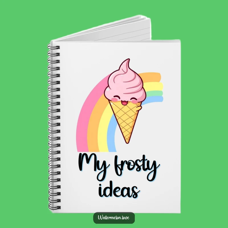 Funny Ice Cream Rainbow Notebook: Jot Down Sweet Ideas