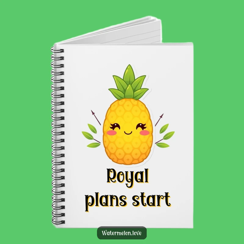 Funny Smiling Pineapple Notebook - Jot Down Royal Ideas!