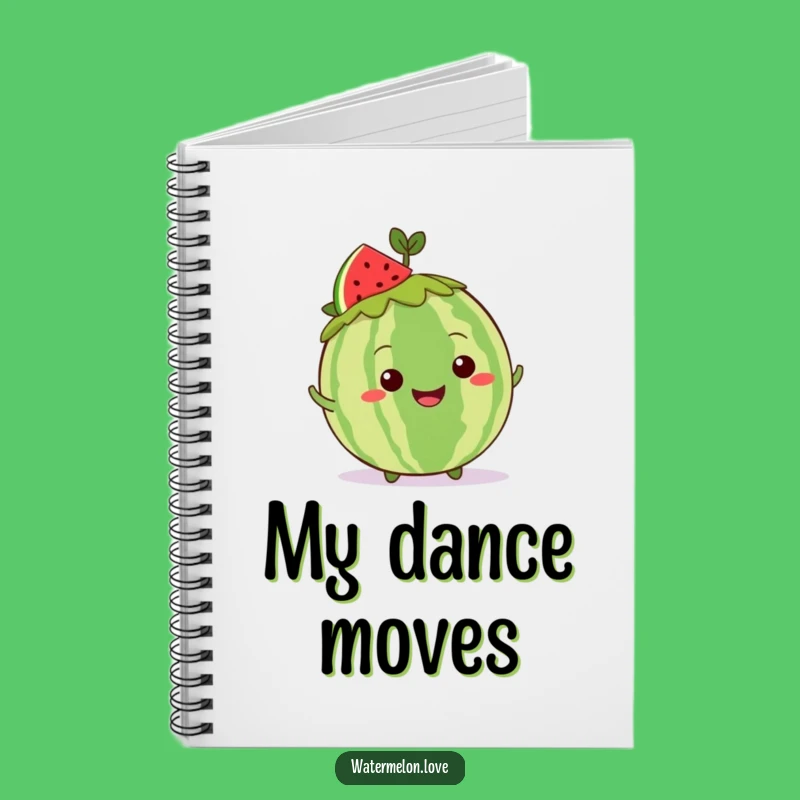 Funny Kawaii Watermelon Shimmy Notebook - Grinning Ideas Journal Gift
