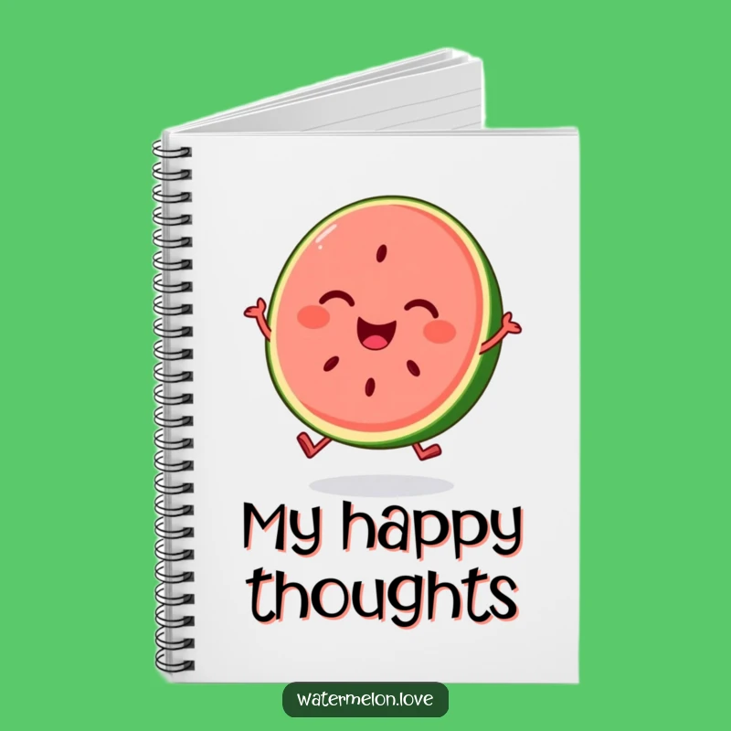 Funny Watermelon Slice Joyful Bounce Notebook: Jot Down Happy Ideas