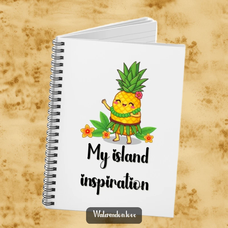 Funny Notebook: Pineapple character dancing, cover art for tropical lovers, a delightful funny gift.