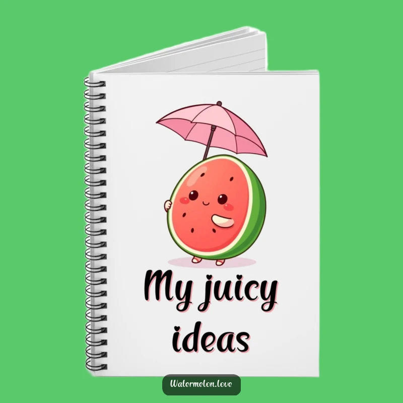 Funny Kawaii Watermelon Notebook - Umbrella Balance Journal - Cute Stationery Funny Gift