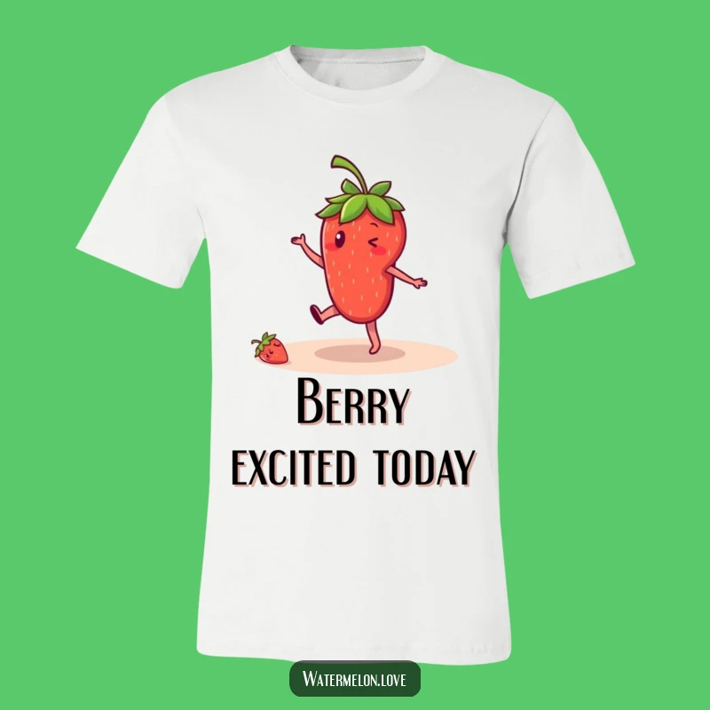 Funny Strawberry Cartwheel T-Shirt: Energetic Fruit, Awesome Funny Gift for Playful People