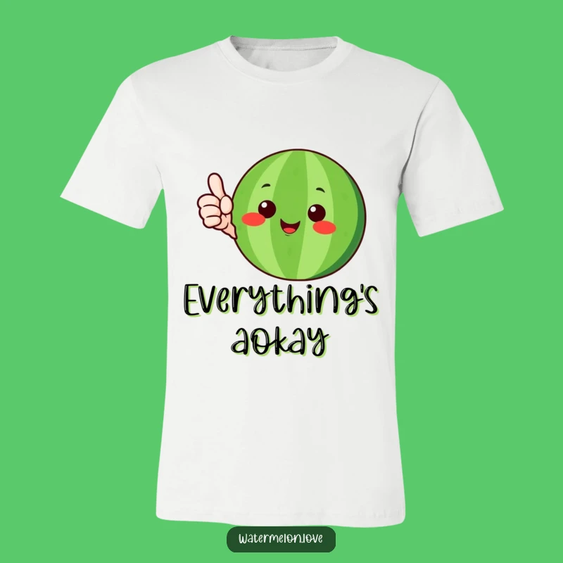 Funny Happy Watermelon T-Shirt: Thumbs-Up Style, Gift for the Enthusiastic