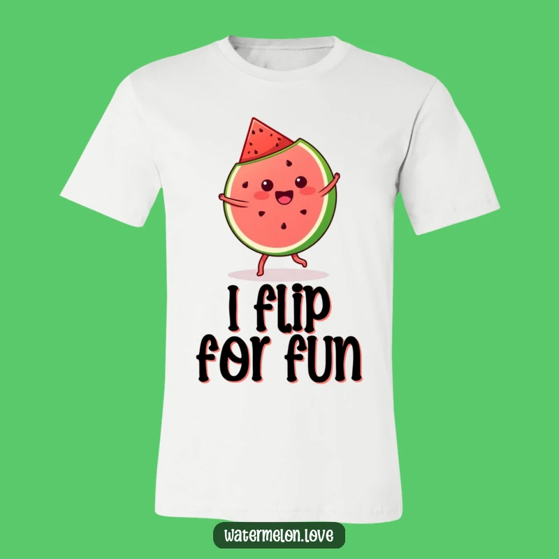 Funny Kawaii Watermelon Cartwheel T-Shirt: Gleeful Slice, Hilarious Gift