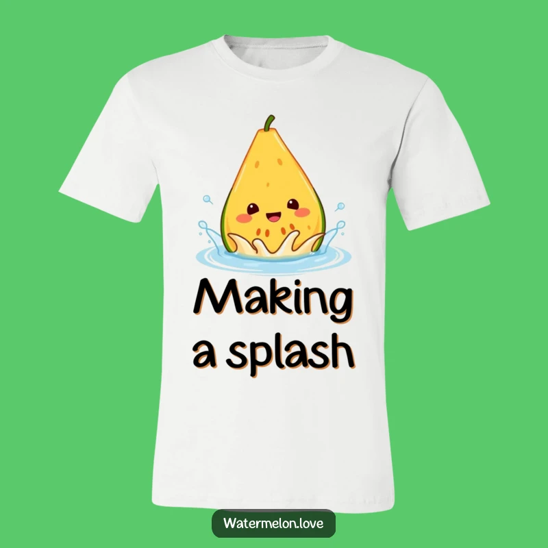 Funny Melon Splash T-Shirt - Joyful Summer Fruit Tee for Pool Parties