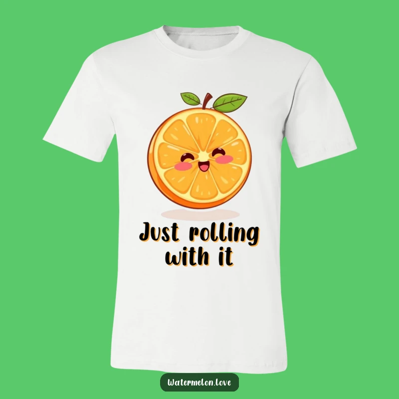 Funny Orange Segment Spinning T-Shirt: Wear Your Zest for Fun!