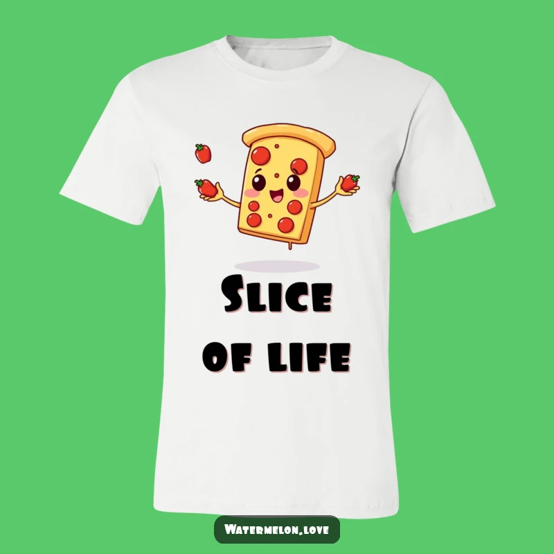 Funny Pizza Slice T-Shirt: Juggling Toppings, Awesome Funny Gift for Foodies