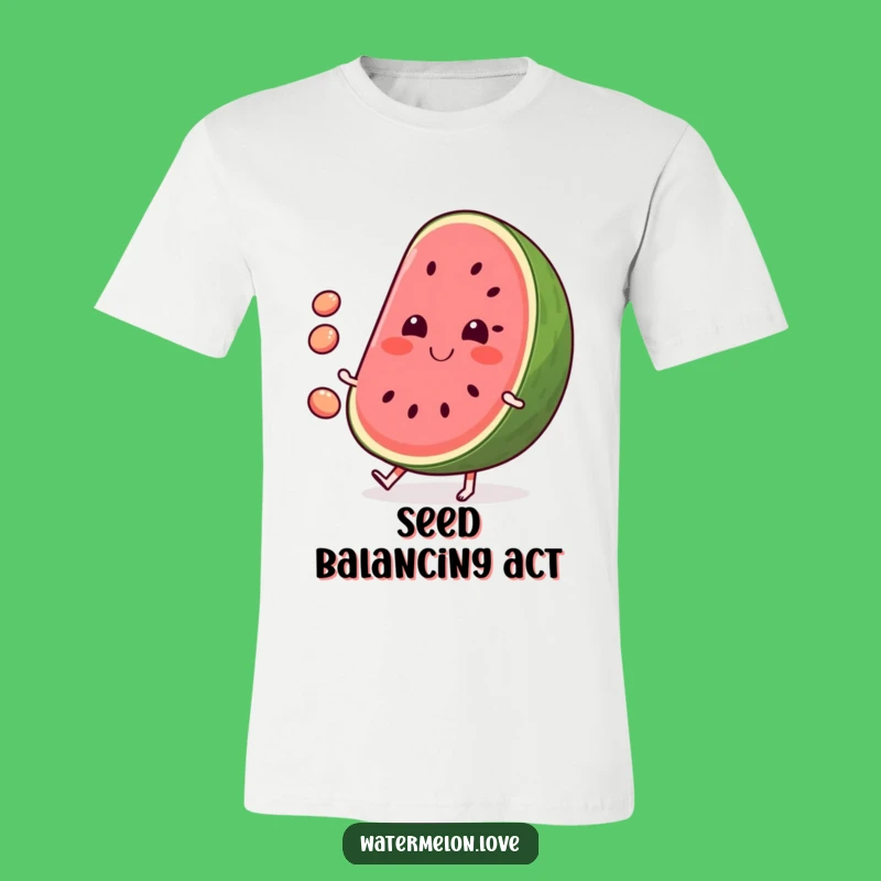 Funny Watermelon T-Shirt: Juggling Seeds Design - Cool Summer Tee!