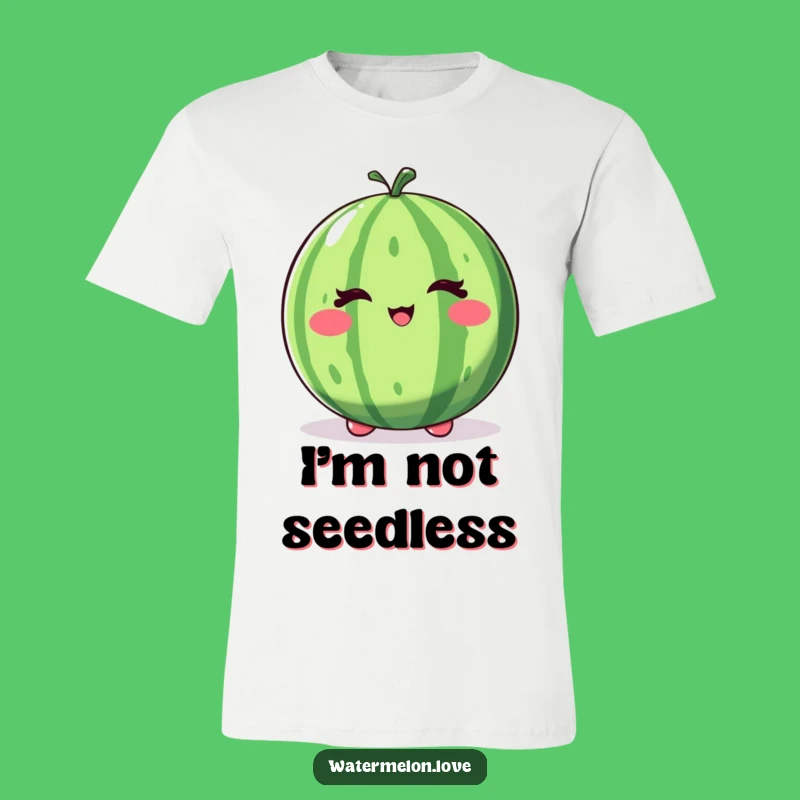 Funny Winking Watermelon T-Shirt: Playful Fruit Tee, Great Humorous Gift