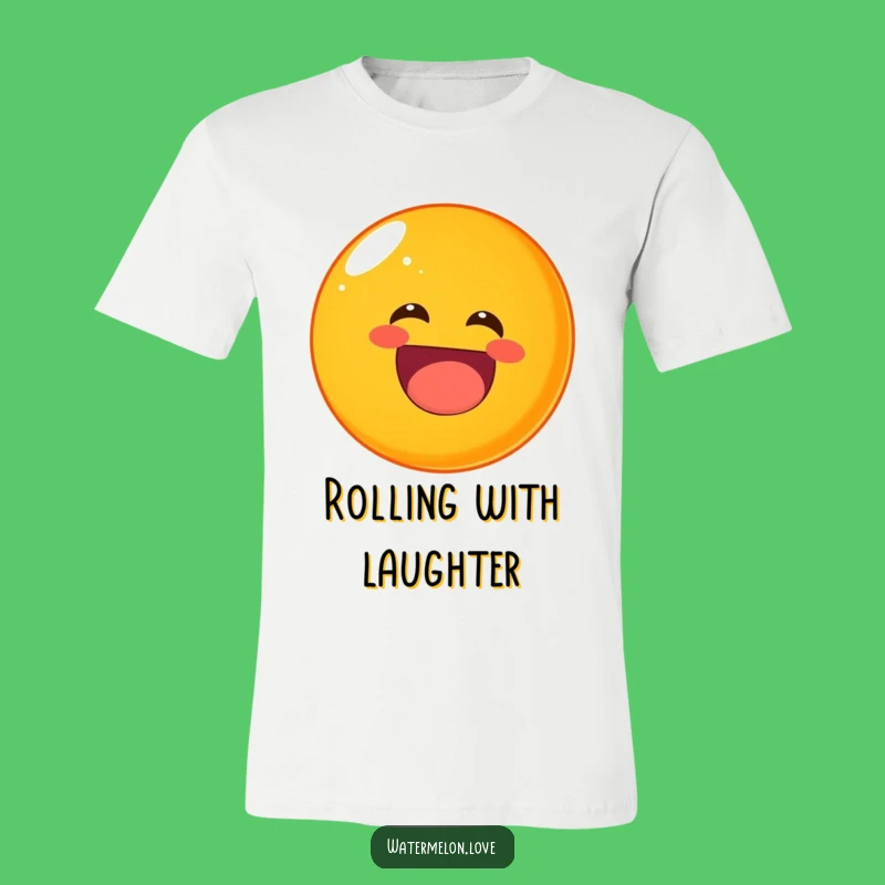 Funny Laughing Orange T-Shirt: Rolling Fruit Tee, Great Humorous Gift