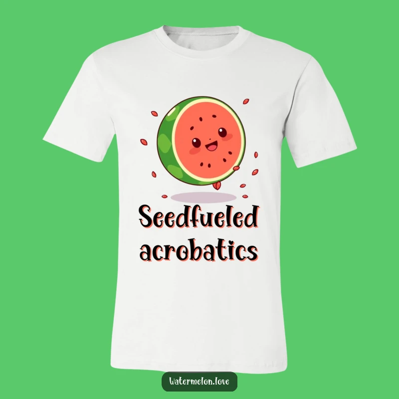 Funny Kawaii Watermelon Cartwheel T-Shirt: Hilarious Fruit Action Tee for Fun