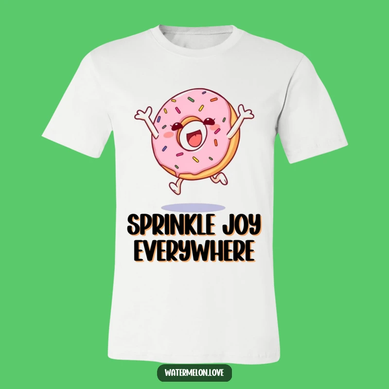 Funny Donut Leap T-Shirt: Wear Your Joyful Spirit