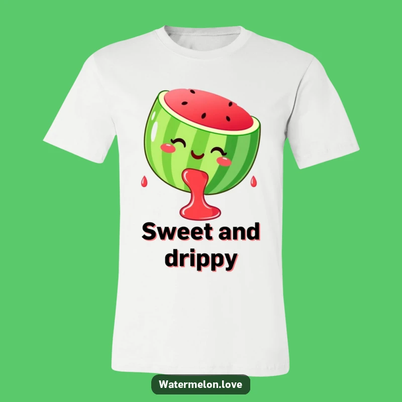 Funny Watermelon Juice T-Shirt: Happy Dripping & Summer Fun Apparel