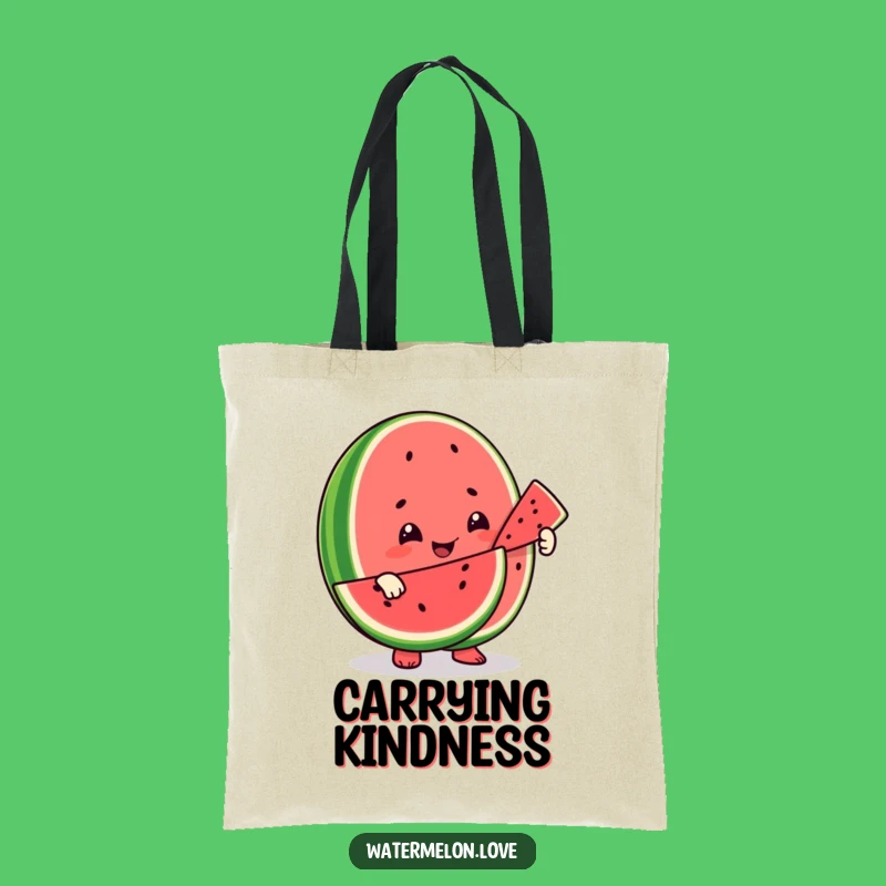 Funny Sharing Watermelon Tote Bag: Carry Your Kindness with This Hilarious Fruit Bag